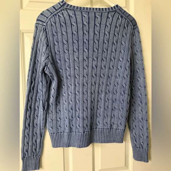 Ralph Lauren Light Blue Cable Knit Sweater - Picture 7 of 13